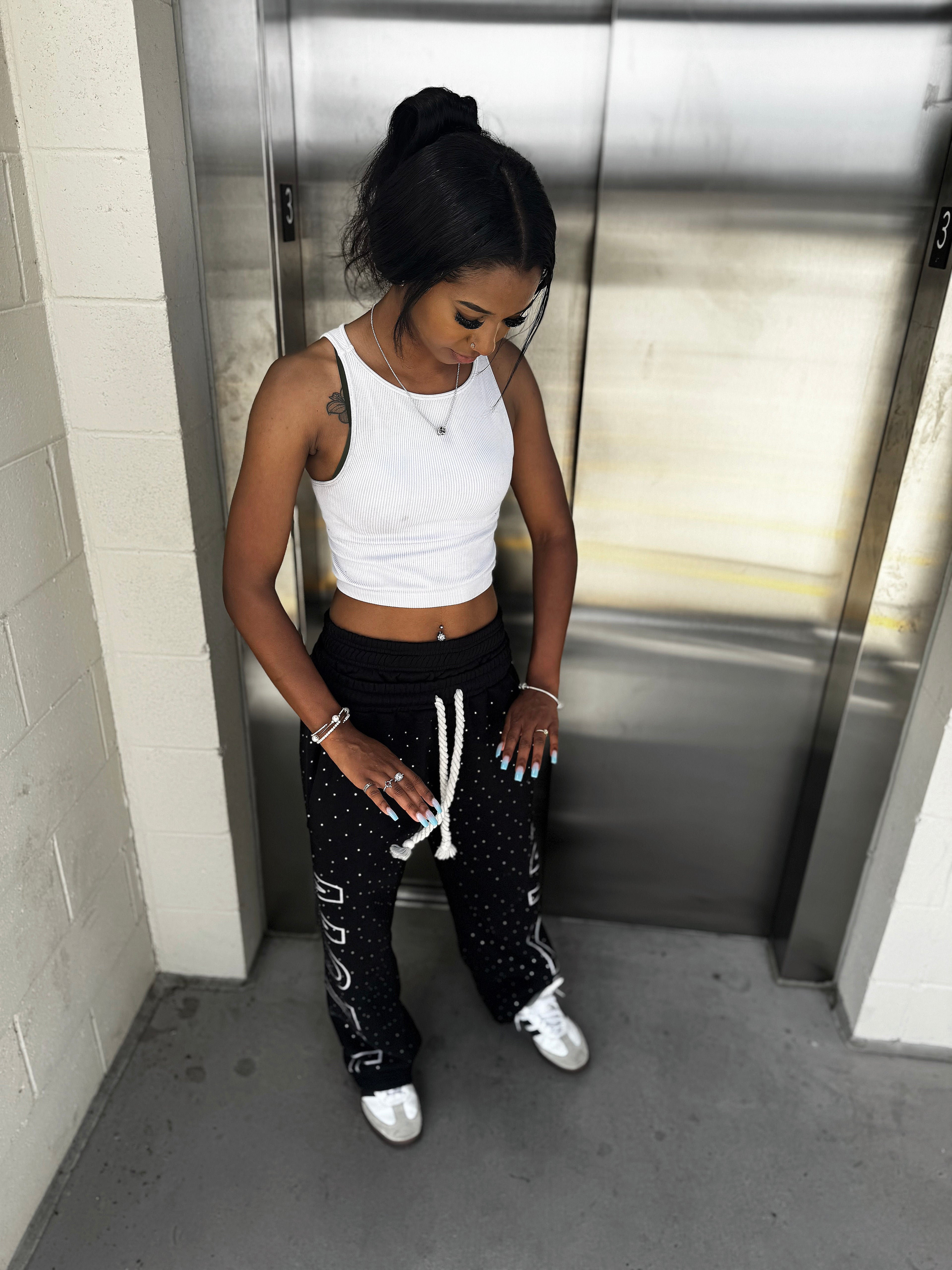 Mozzywurld Rhinestone Pants